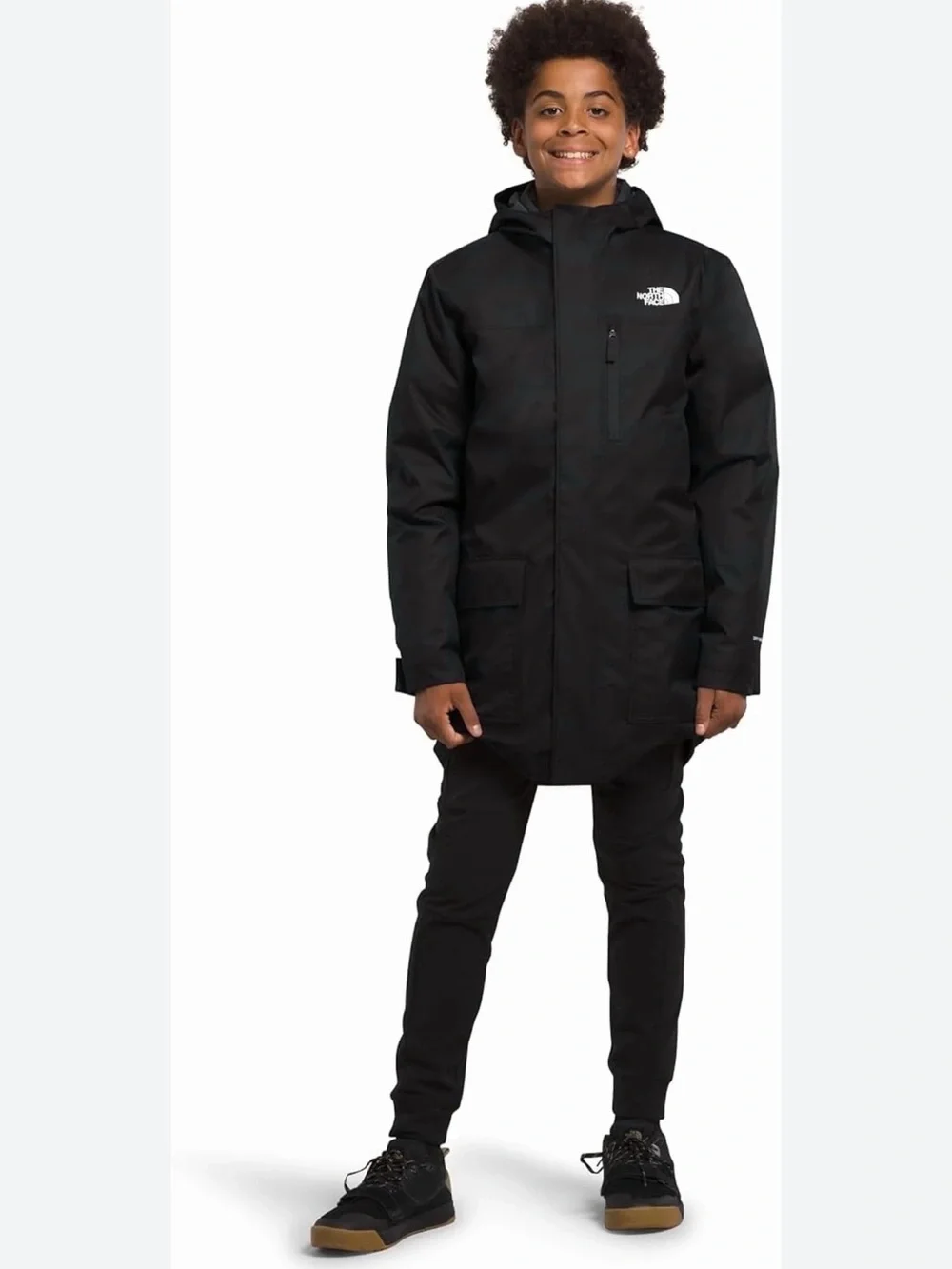 The North Face Gotham Parka Jacket Black Boys XL 14/16